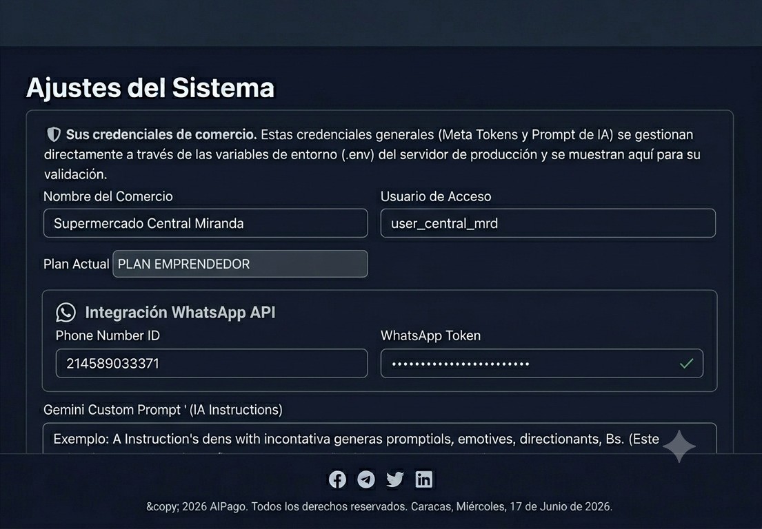 Ajustes de Plataforma